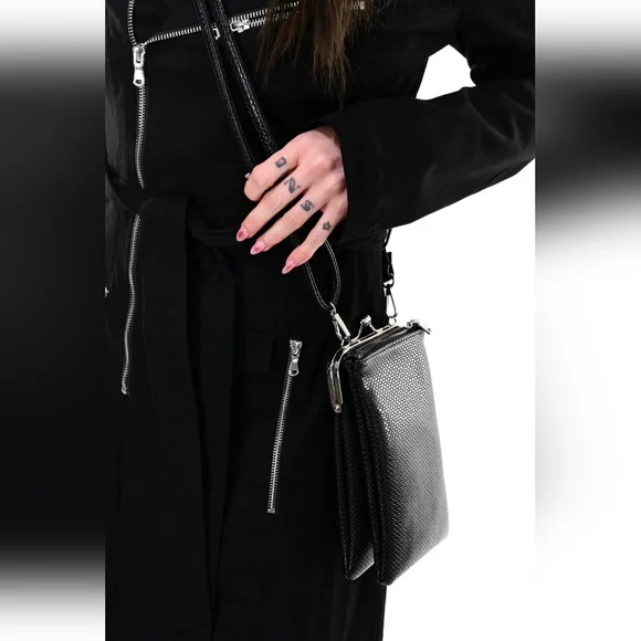 Foxblood Apple Leather Mini Crossbody Bag Purse - Picture 2 of 5